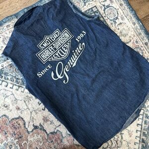 Harley-Davidson Blue Denim with Embroidered Logo